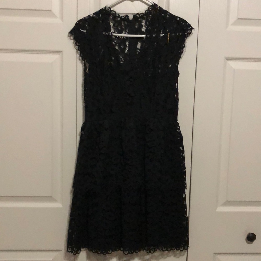 Anthropologie Black Lace Cocktail Dress